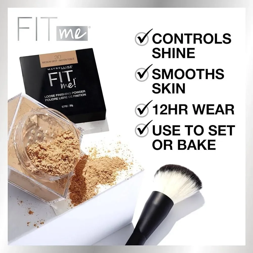 Maybelline Fit Me Loose Finishing Setting Powder, Medium Deep 30